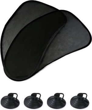 OSŁONA PRZECIWSŁONECZNA UV SAMOCHODOWA UNIWERSALNA 65x38CM Z PRZYSSAWKAMI