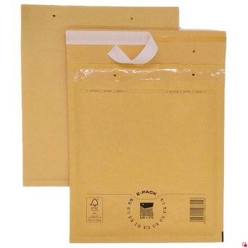 Koperty bąbelkowe E15 275x240 E-Pack BRĄZOWE MOCNE ochronne x10
