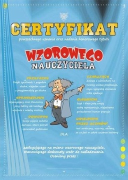 Podziękowanie dla Nauczyciela, Certyfikat PREZENT