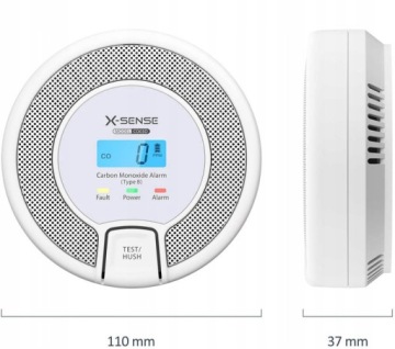 ДЕТЕКТОР УГАРНОГО УГАРА СРОК ДЕТЕКТОРА УГАРНОГО УГРА 10 ЛЕТ ИСПЫТАТЕЛЬНЫЕ КНОПОЧНЫЕ БАТАРЕИ