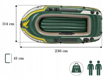 Ponton Intex Seahawk 2os. Pompka + Wiosła 68347 MODEL 2024