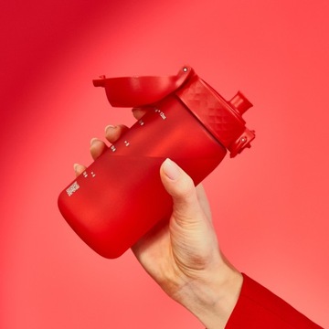 Маленькая красная бутылка для воды, одобрение ION8, 0,35 л.