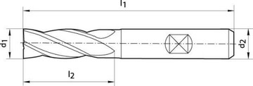 FORMAT 16760030 Frez trzpieniowy, krotki DIN844, HSSCo8 ,typ N 18mm