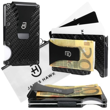 Aluminiowy Card Holder Pancerne ETUI na karty RFID + GRATIS kosmetyczka