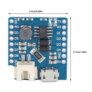 Для модуля D1 Mini Battery Shield с одинарным