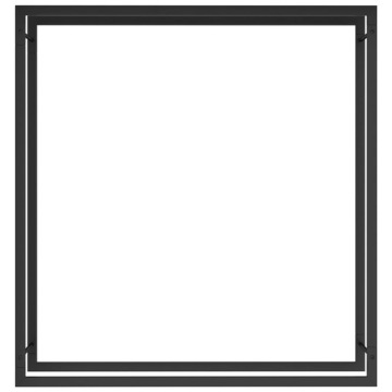 vidaXL Деревянная подставка Матовый черный 110x28x116 см Сталь