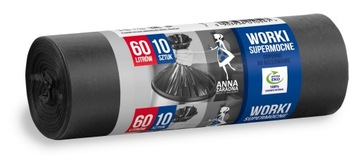 Anna Zaradna Worki na śmieci SUPERMOCNE 60L 10szt