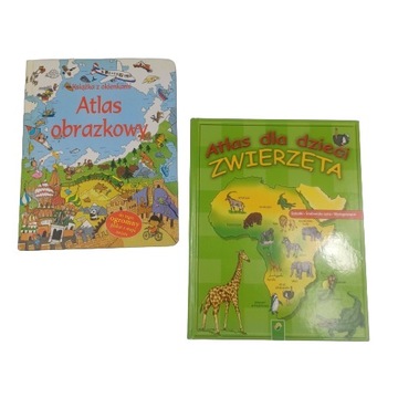 Atlas obrazkowy Książka z okienkami + atlas zwierząt