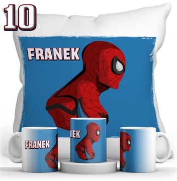 НАБОР «ЧЕЛОВЕК ПАУК» КРУЖКА + ПОДУШКА + ИМЯ