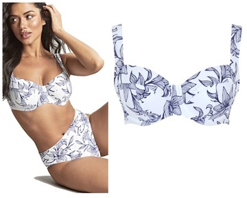 36J / 80M Panache Capri print white full cup biustonosz miękki do stroju ką