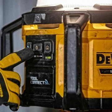 Akumulatorowa lampa robocza LED 18V XR 360° 5000 lm Bluetooth DeWALT DCL074