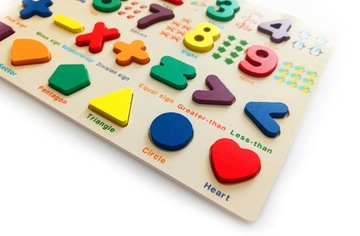 Цифры-головоломки, обучение подсчету, деревянная доска, Монтессори, образовательная