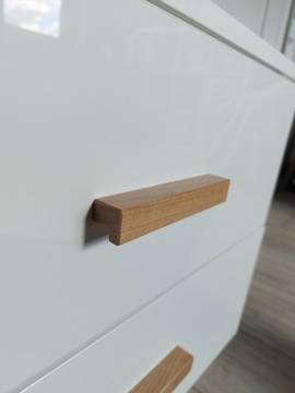 Uchwyt meblowy drewniany, Dębowy ELKA dł. 128mm roz. 96mm PRODUKT POLSKI