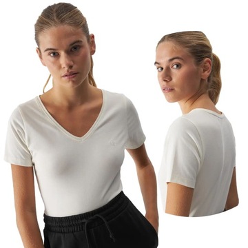 KOSZULKA DAMSKA 4F T-SHIRT BAWEŁNIANY SPORTOWY NA CO DZIEŃ AW241649