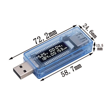 USB-ТЕСТЕР НАПРЯЖЕНИЕ ТОК ИЗМЕРИТЕЛЬ ЕМКОСТИ АККУМУЛЯТОРА ВОЛЬТМЕТР АМПЕРМЕТР
