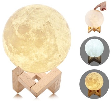 Ночник Moon 3D white touch Planet