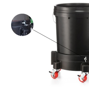 Тележка с ковшом для детализации с колесами и подставкой для аксессуаров