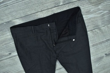 HUGO BOSS Huge6/Genius5 Slim Fit Wełniane Spodnie Męskie 50