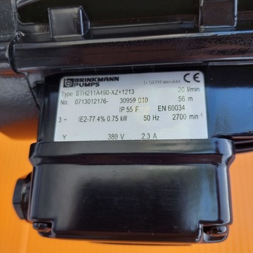 Всасывающий водяной насос, кислотостойкий, нержавеющая сталь, вертикальный, макс. 20 л/мин, макс. 5,5 бар