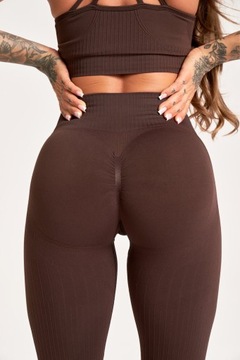 ЛЕГИНСЫ PUSH UP 2.0 DARK CHOCOLATE M GYM GLAMOUR