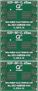 TSSOP8, MSOP8, SSOP8, LSSOP8, MiniSO8, TSOP8 0.65mm na DIP 0.4