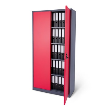 Металлический ШКАФ ДЛЯ МАСТЕРСКОЙ для инструментов, антрацит-красный