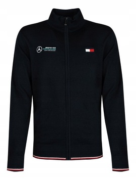 -43% TOMMY HILFIGER x MERCEDES BENZ SWETER MĘSKI WEŁNIANY GRANATOWY M