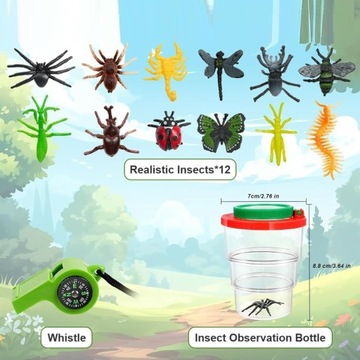 НАБОР «ЛОВИНА БАБОЧЕК» НАБЛЮДЕНИЕ НАСЕКОМЫХ ЗАБАВНОЕ ОБУЧЕНИЕ ДЛЯ ДЕТЕЙ ПОДАРОК