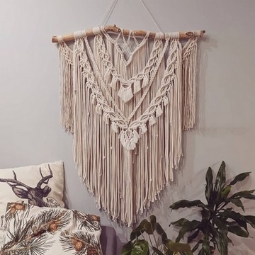 макраме бохо украшение стены большое экрю огромное