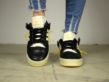 Adidas Forum 84 Premium черные КОЖАНЫЕ женские туфли