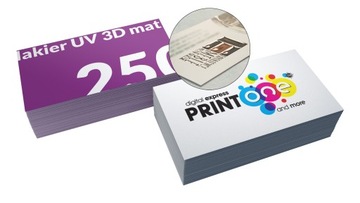 WIZYTÓWKI MAT z lakierem UV 3D 250 sztuk 350g