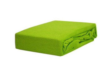 Prześcieradło frotte z gumką 140x200 limonka KOBI