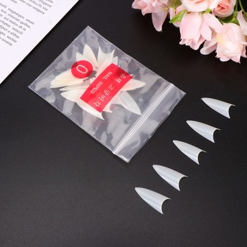 БОЛЬНИЧНЫЕ НОГТИ СРЕДНЕЙ ДЛИНЫ С КЛЕЙКОМ 500