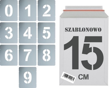 Набор многоразовых трафаретов для рисования Цифры 15см.