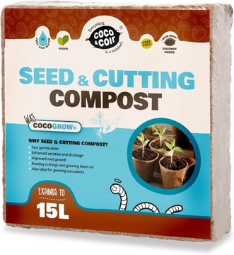Nasiona kokosa, orzecha kokosowego Coco Grow+ 1kg/15L Perlitowa gleba