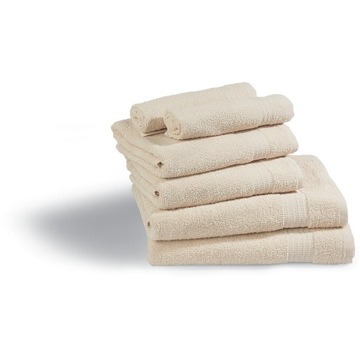 Komplet ręczników kremowe 6 szt Dekor