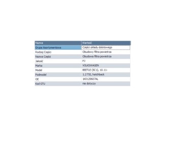 FILTR VZDUCHU 1.2 /1.4 TSI AUDI SKODA VW SEAT