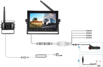 Беспроводной комплект заднего хода AIR7 + 3 камеры 720p