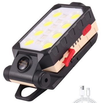 LATARKA LED LAMPA WARSZTATOWA AKUMULATOROWA WIELOFUNKCYJNA MAGNES COB ZD91