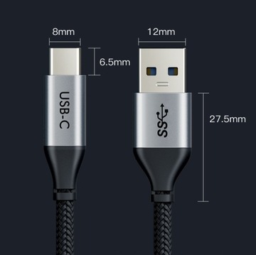 Кабель AUDA USB-C 3.0 Type-C для быстрой зарядки 4.0, 3 А, 1 м