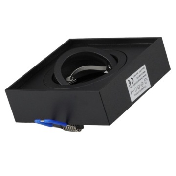 ЧЕРНЫЙ ПОТОЛОЧНЫЙ СВЕТИЛЬНИК GU10 ПОДВИЖНЫЙ КВАДРАТНЫЙ ВСТРАИВАЕМЫЙ АЛЮМИНИЕВЫЙ СВЕТОДИОД