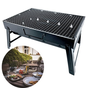 GRILL WĘGLOWY GRILL TURYSTYCZNY WĘGLOWY 43 x 30 cm