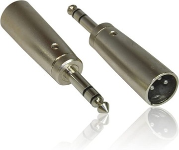 XLR do 6,3mm męski adapter STEREO Jack (6,3mm) na XLR