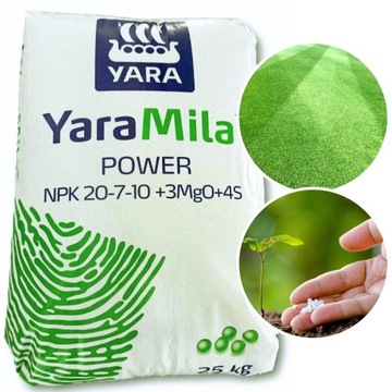 NAWÓZ NA TRAWNIK NPK 20-7-10 YARA MILA POWER YaraMila Complex Trawnik 25kg