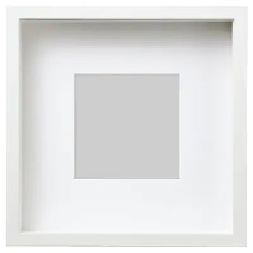 IKEA RIBBA SANNAHED Ramka BIAŁA GŁĘBOKA 25x25 cm
