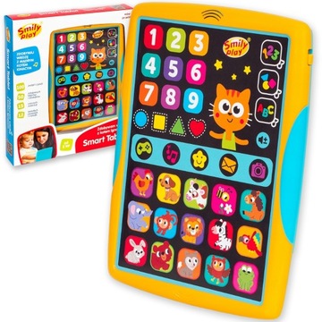 Tablet Smily Play interaktywny Zdobywam wiedzę z kotem Ignacym dzieci 2l+