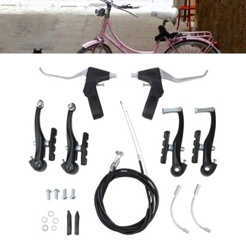 V Brake Передние и задние велосипедные тормоза из цельного алюминиевого сплава. Комплект тормозных тросов.