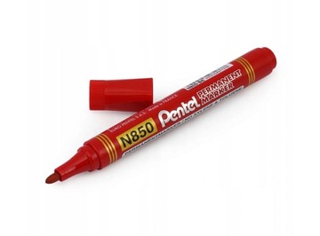 MARKER PERMANENTNY PENTEL N850 OKRĄGŁY CZERWONY