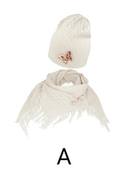 CZAPKA i CHUSTA KOMPLET WIOSNA/JESIEŃ *kol* 4-8 L