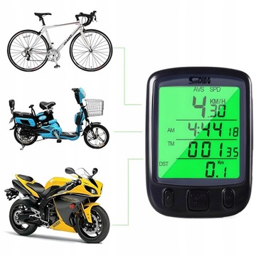 LICZNIK ROWEROWY WODOODPORNY PRZEWODOWY DO ROWERU + BATERIA 25 FUNKCJI LCD